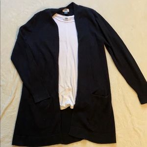 Long black cardigan